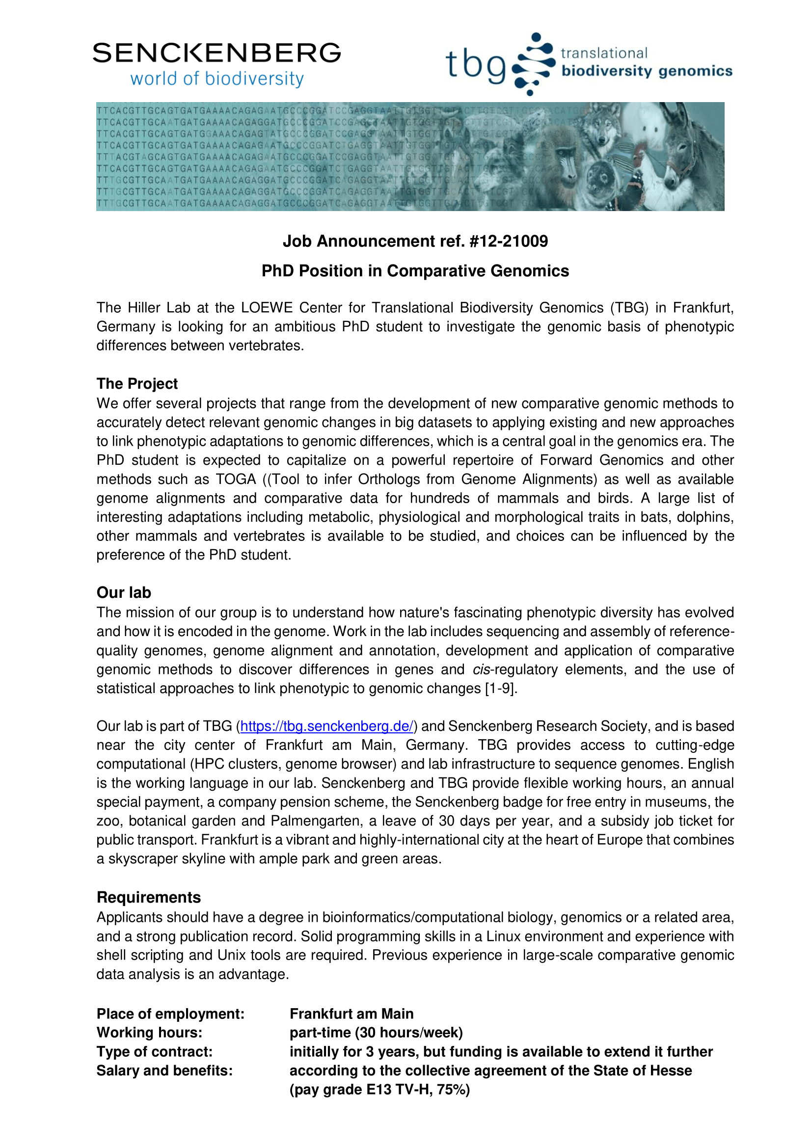 21009 PhD Position 1