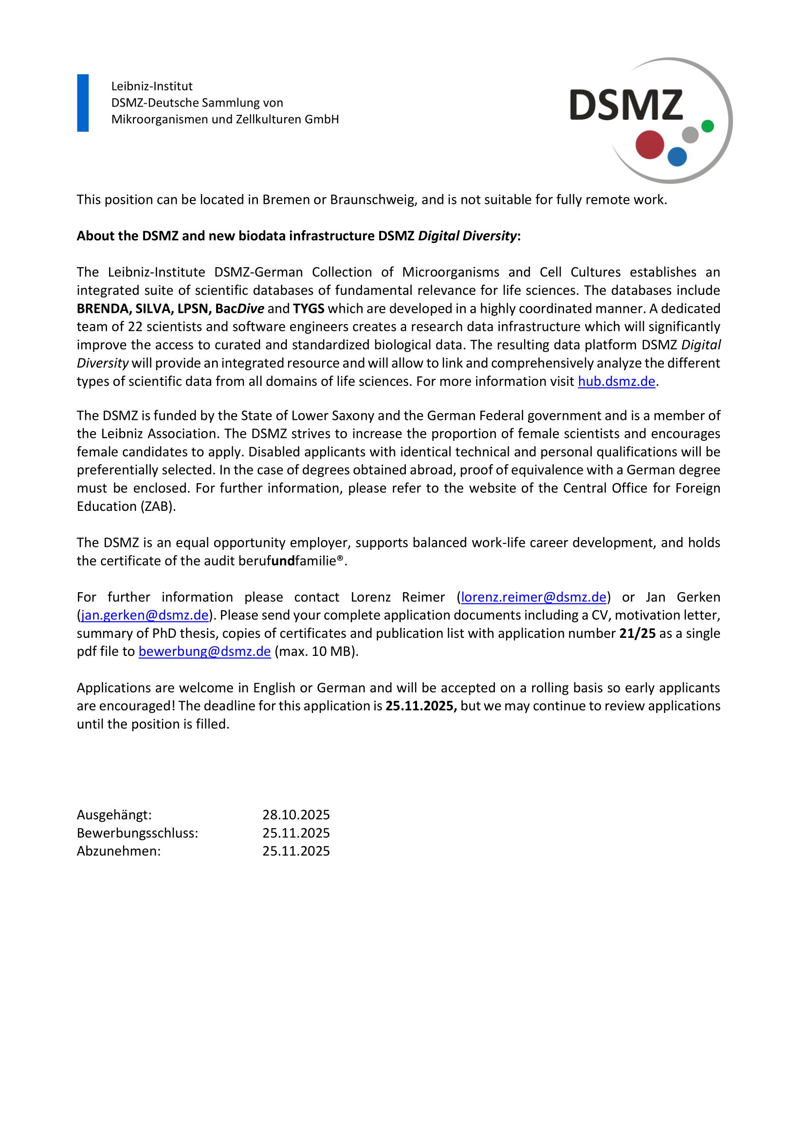 Stellenanzeige Silva Scientific Head 2025 V2 21 25 2